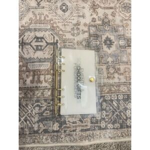 Back to School Budget Binder A6 Clear Binder with Gold Hardware | Cash Envelope